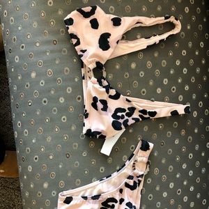 Top shop Pink Leopard Bikini Two Piece